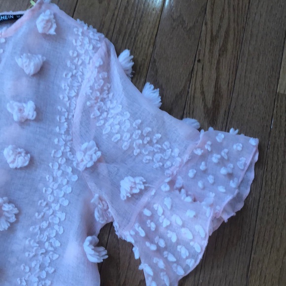 Shein official sheer  pompom blouse - Picture 8 of 14